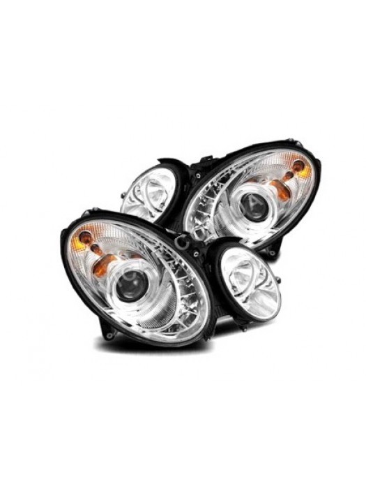 Передняя тюнинг оптика с линзами Mercedes W211 (02-09)